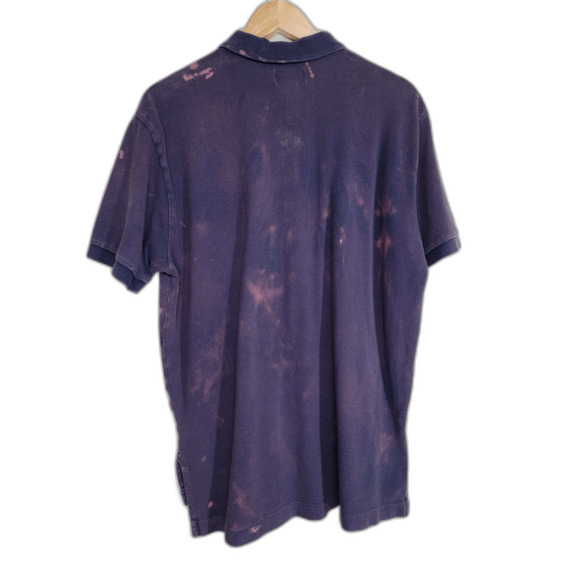 Ralph Lauren Purple Tie Dye Polo Shirt - Large - Picture 2 of 5